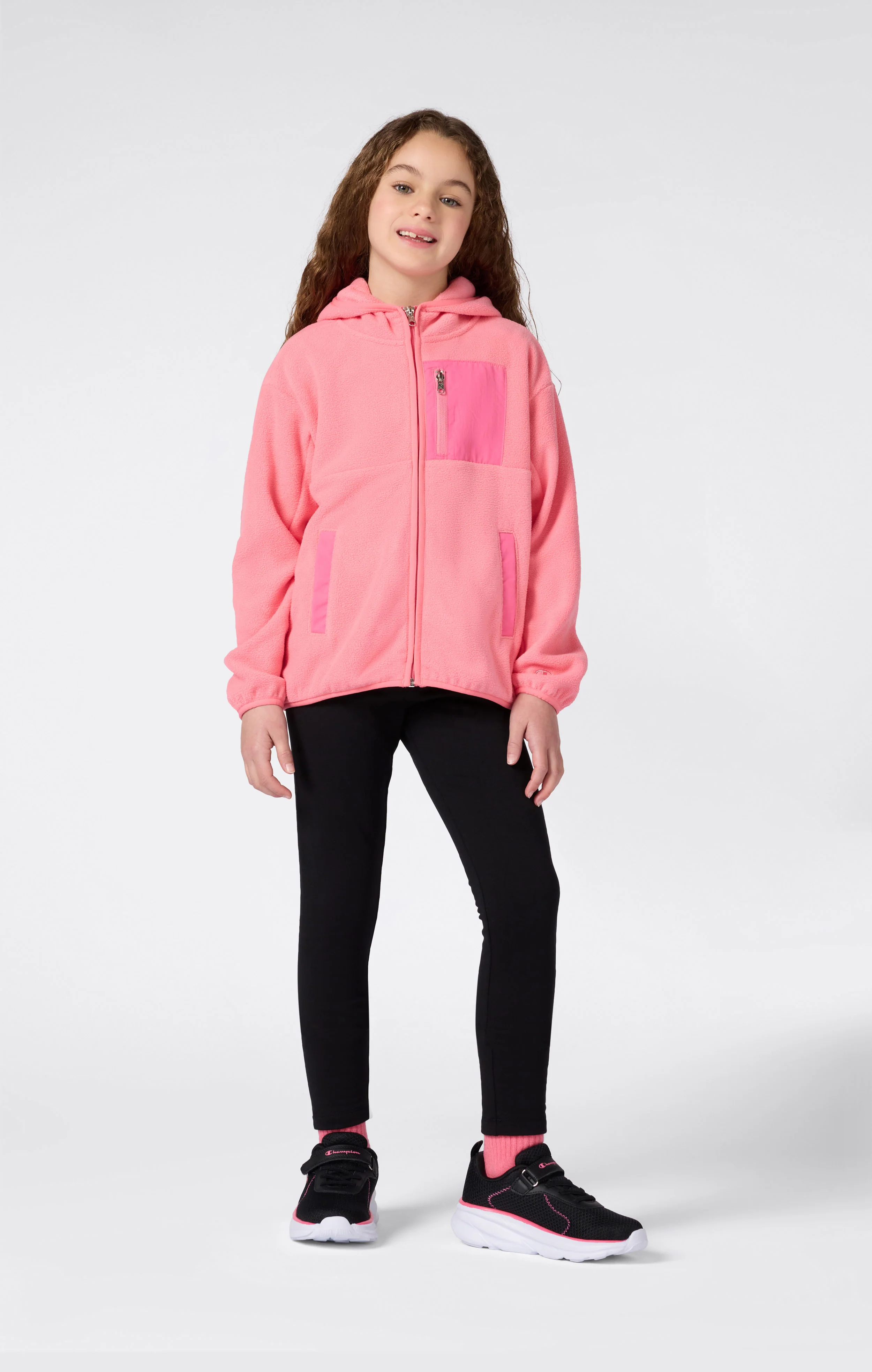Girls’ Light Stretch Fleece Leggings Icons - Image 3