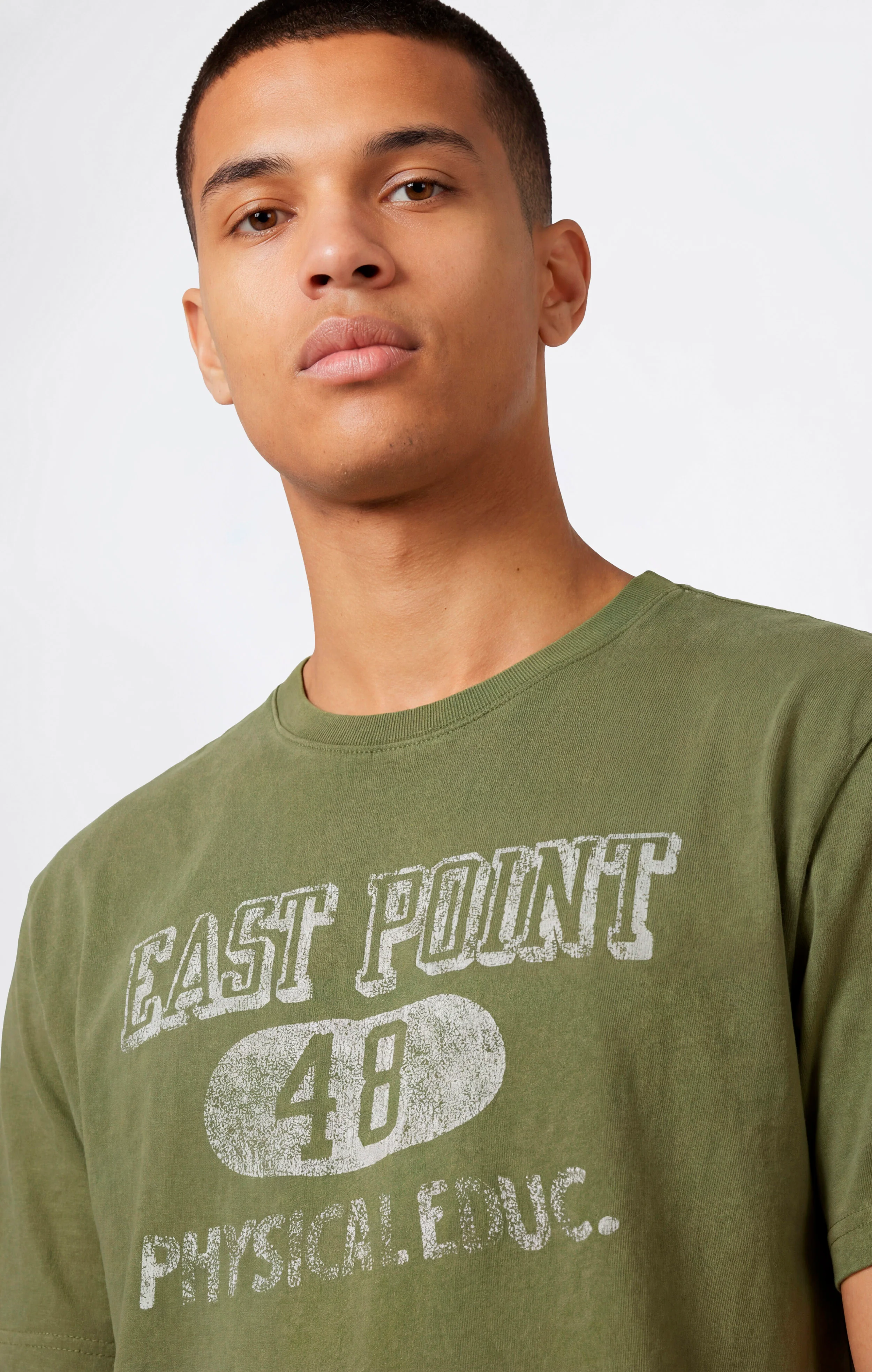 Men’s Heavyweight Cotton T-shirt with Reverse Weave Print - Image 4