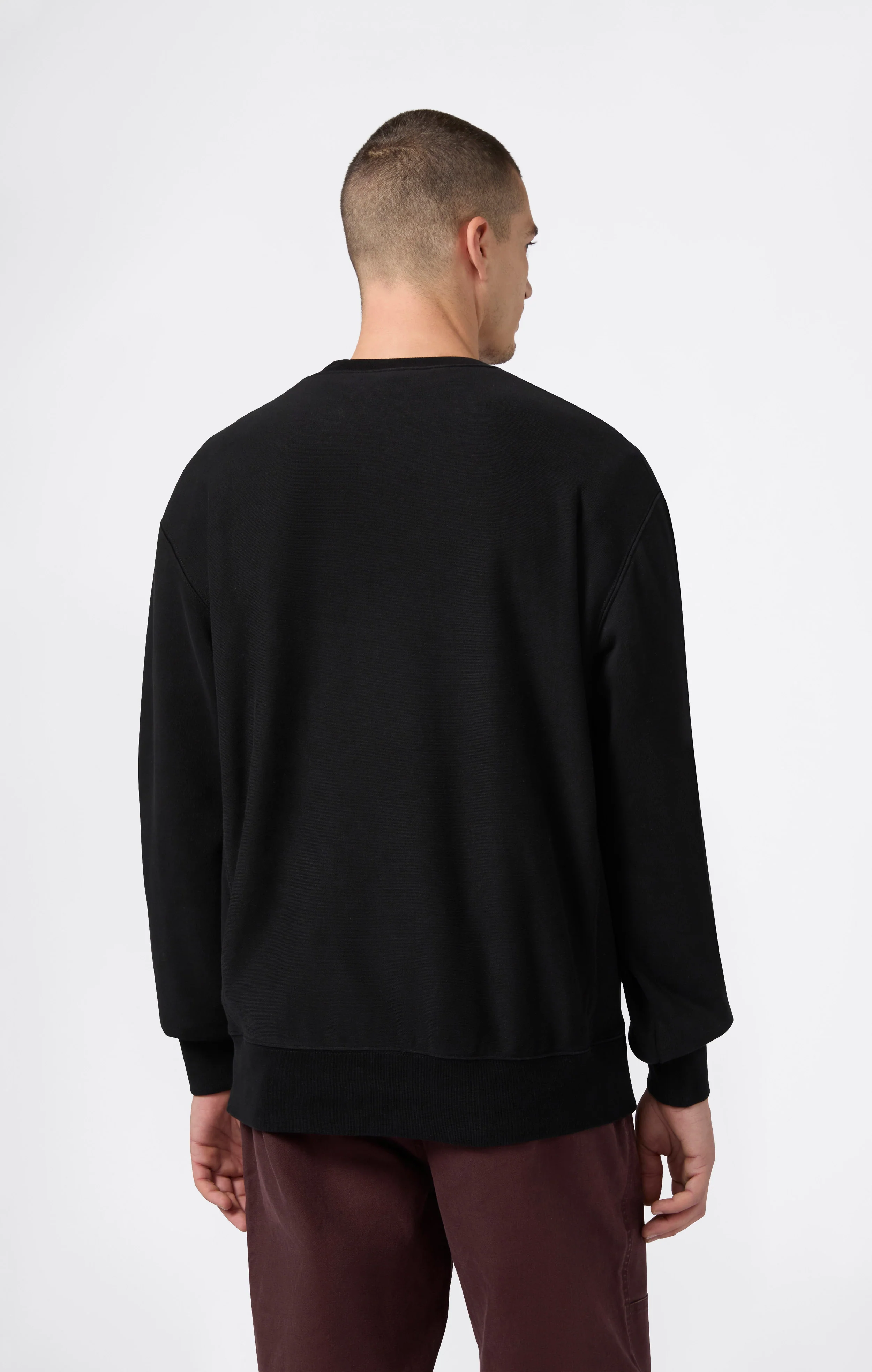 Men’s Lightweight Crewneck Sweatshirt Reverse Weave - Image 3