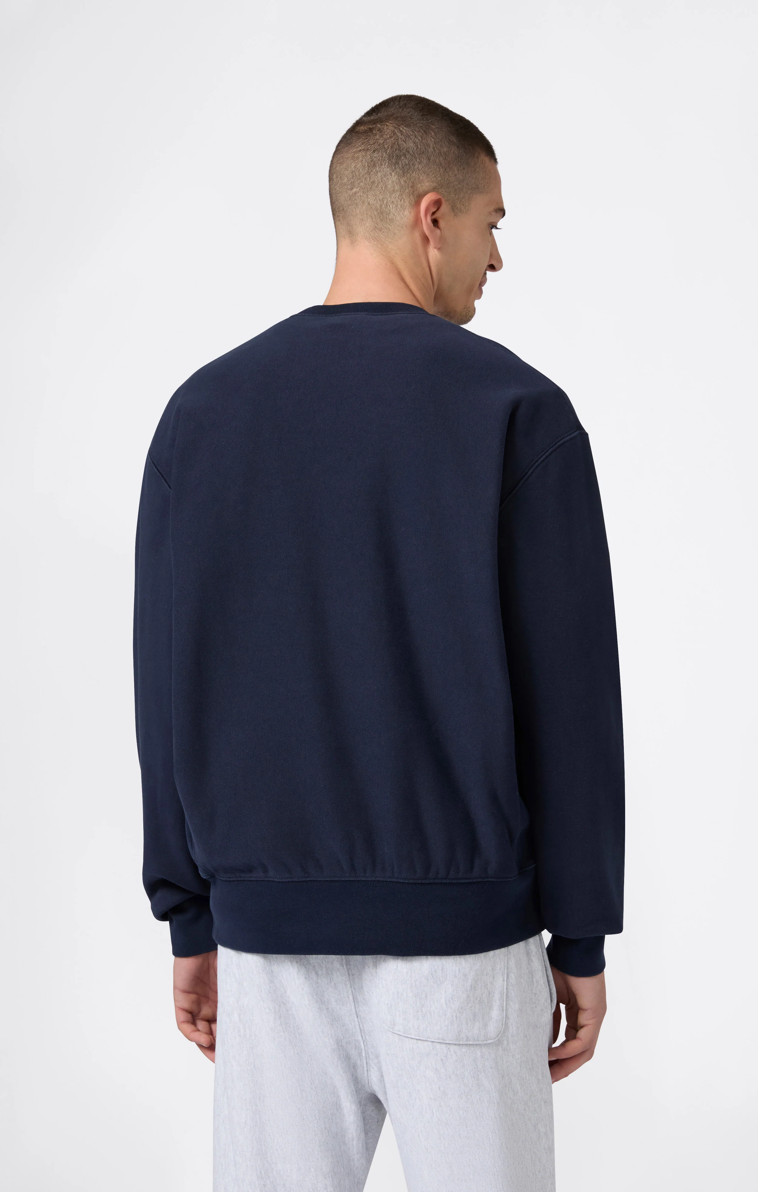 Men’s Lightweight Crewneck Sweatshirt Reverse Weave - Image 4