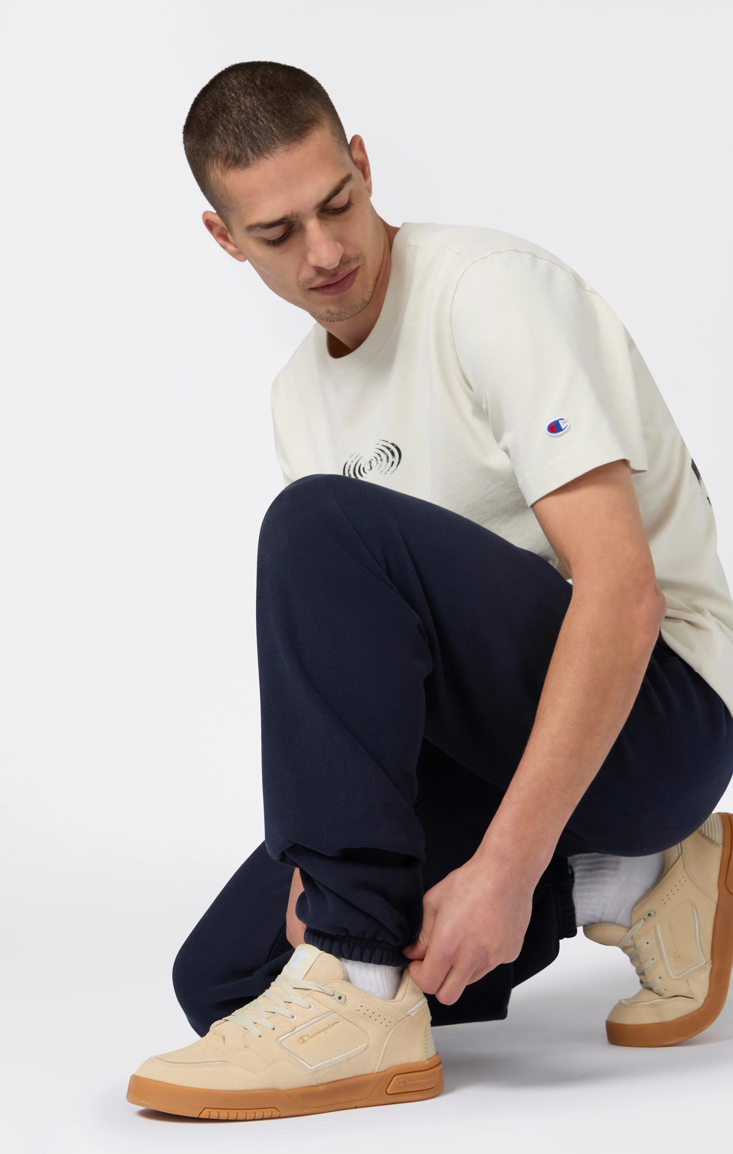 Men’s Lightweight Jogger Pants with Elastic Cuff Reverse Weave - Image 3