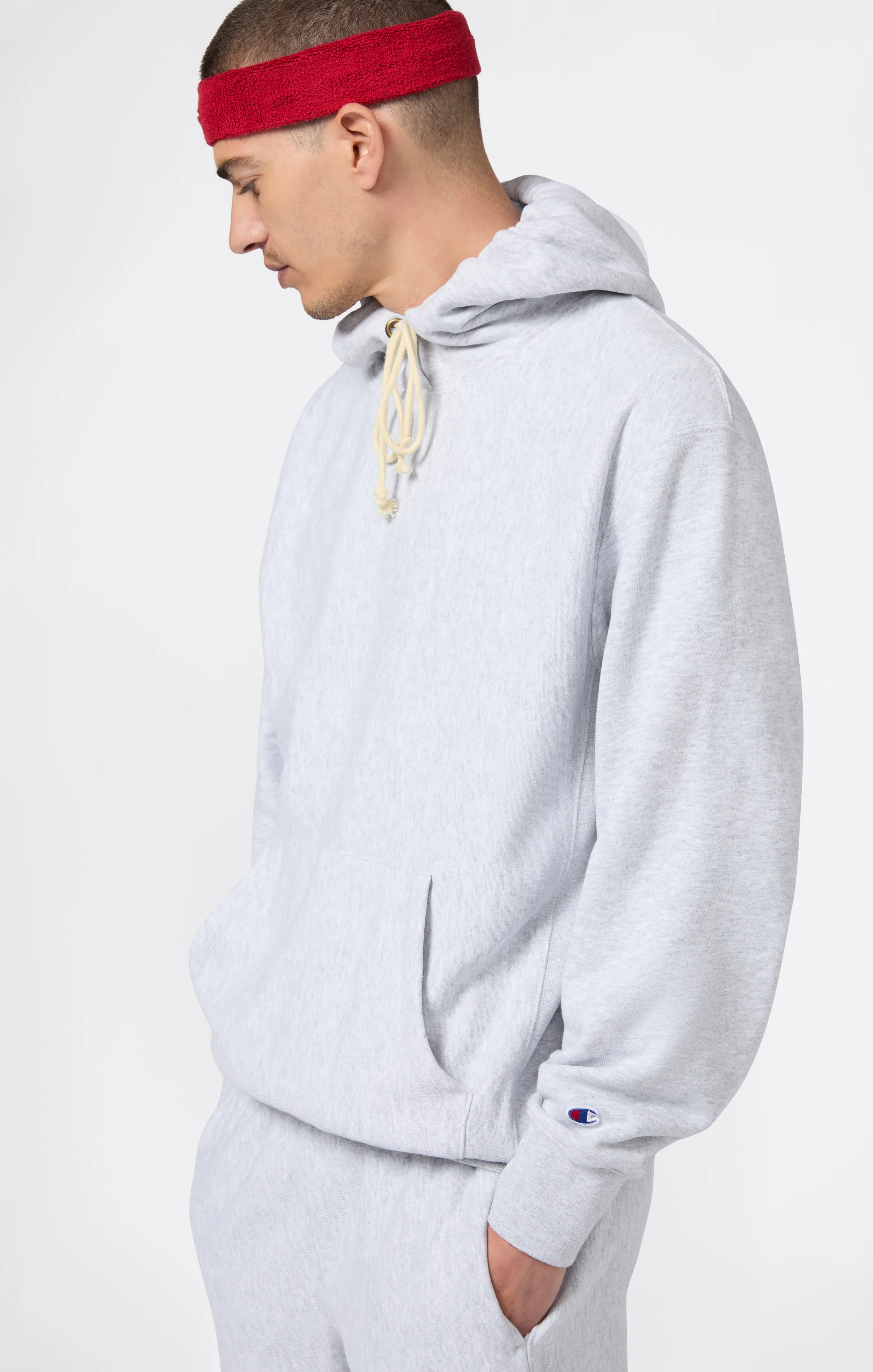 Men’s Lightweight Hooded Sweatshirt Reverse Weave - Image 3