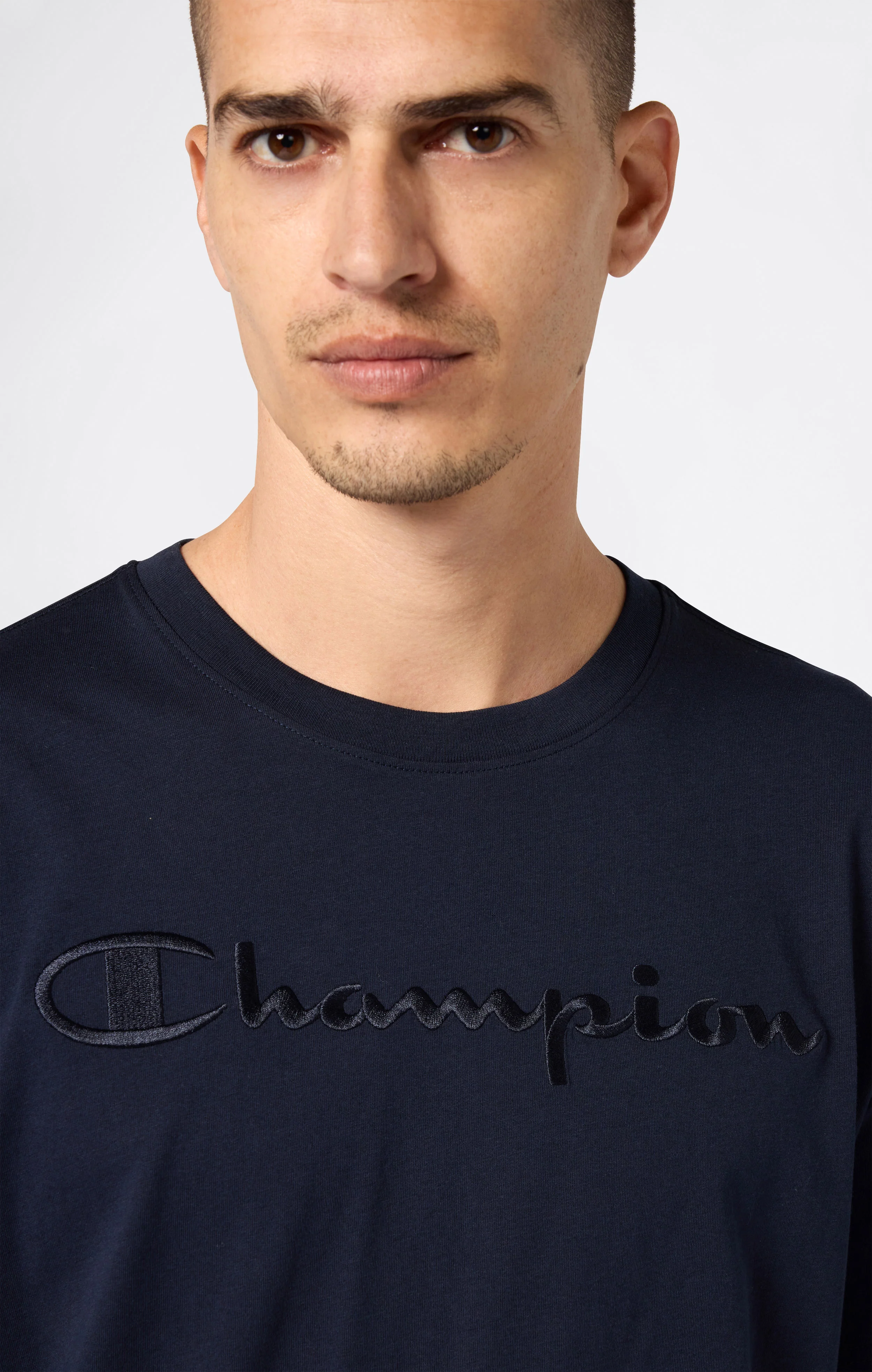Men’s T-Shirt with Big Embroidery Logo Icons - Image 4