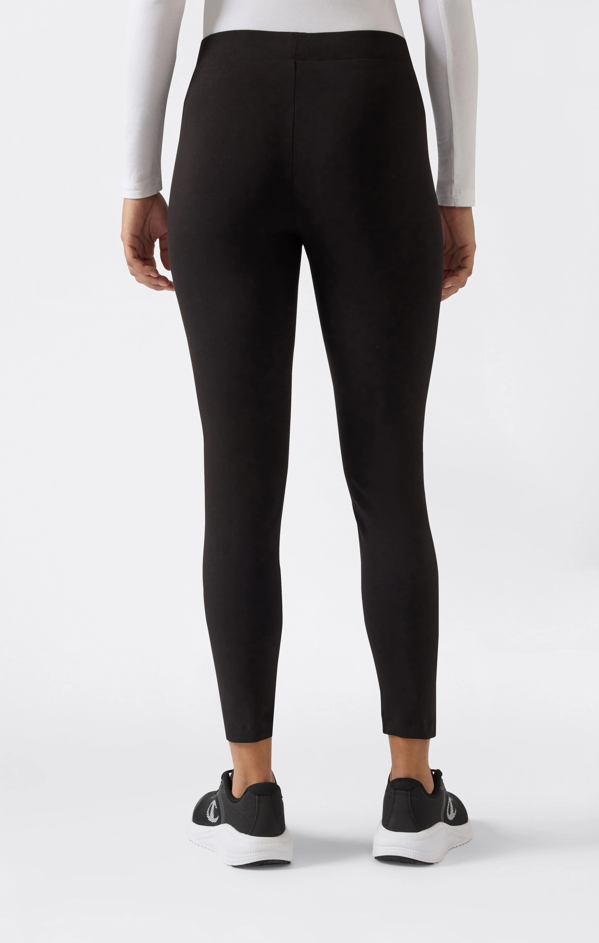Women's Crop Leggings Script Logo - Image 3