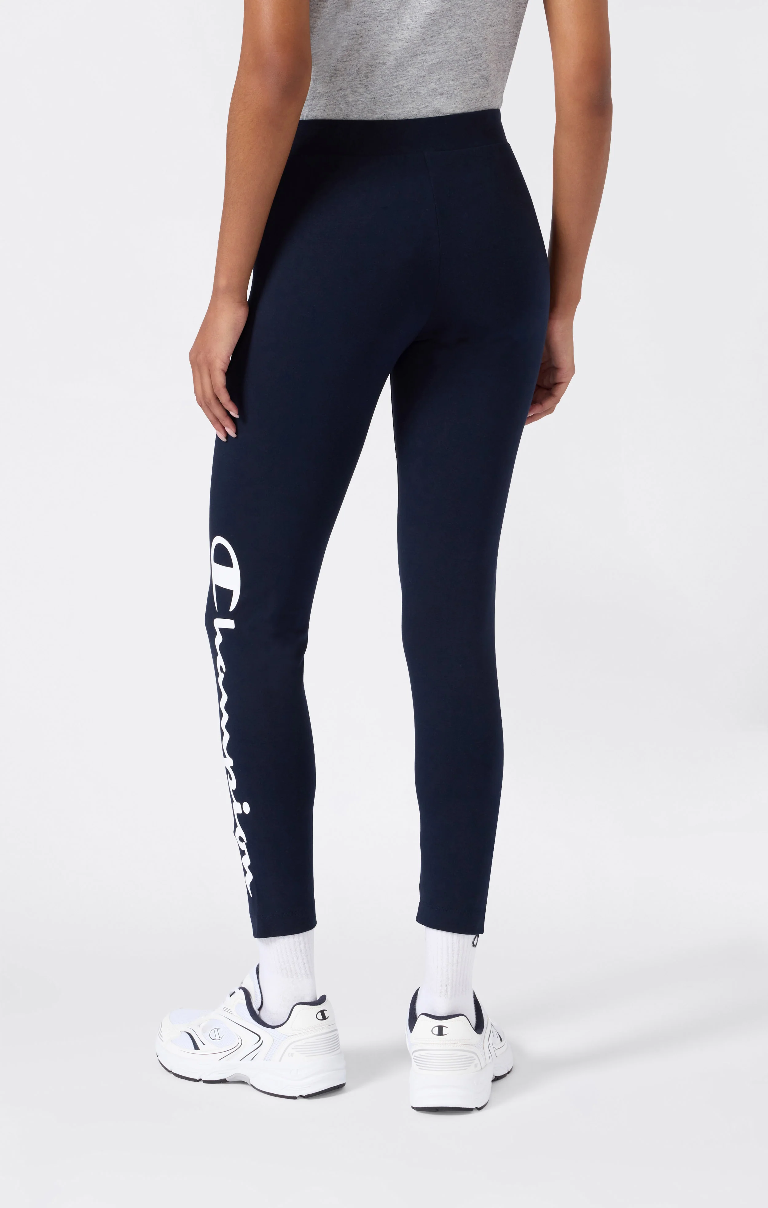 Women's Crop Leggings Script Logo - Image 5